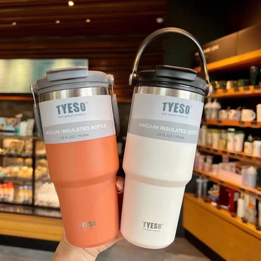 Tyeso Coffee Cup Double-Layer Thermal Water Bottle Insulation And Cold