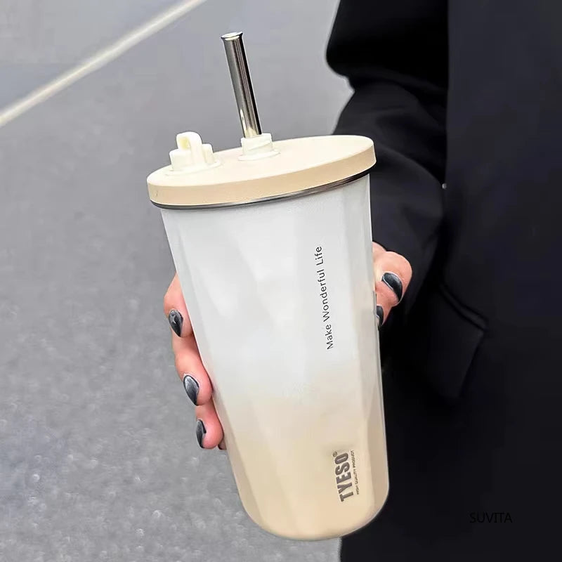 Tyeso 600ml Thermos Water Bottle Stainless Steel Coffee