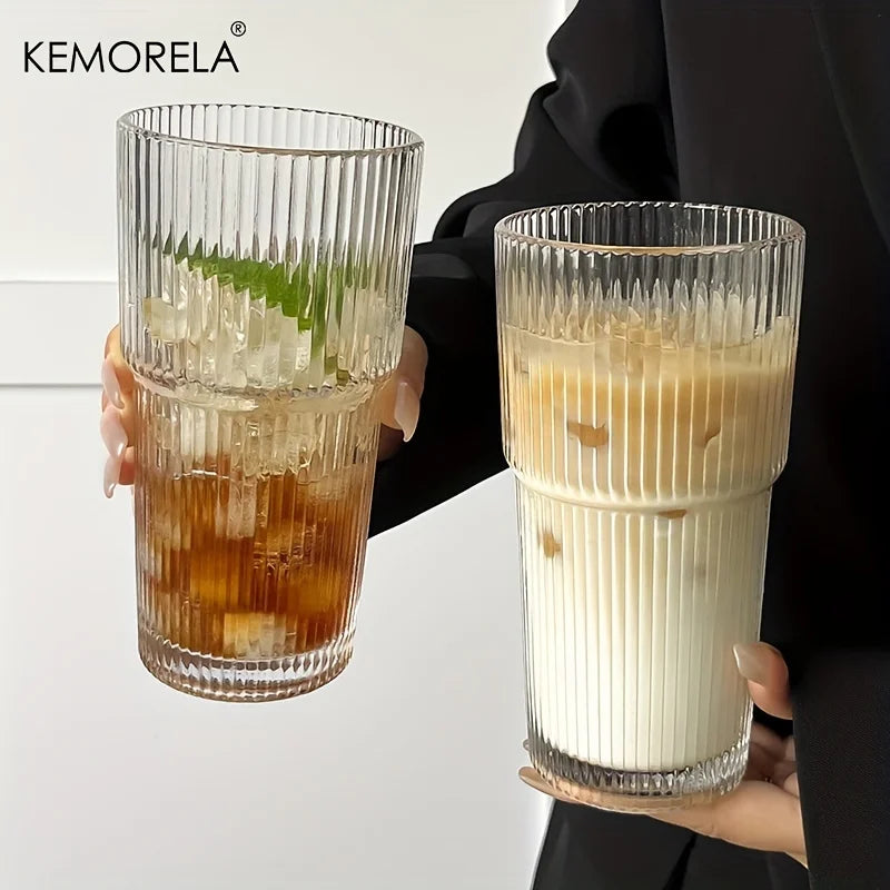 Copo de Café de Vidro TYESO 600ML com Tampa - Transparente