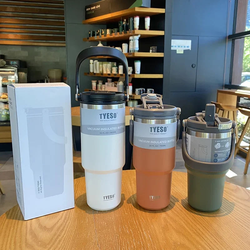 Tyeso Coffee Cup Double-Layer Thermal Water Bottle Insulation And Cold
