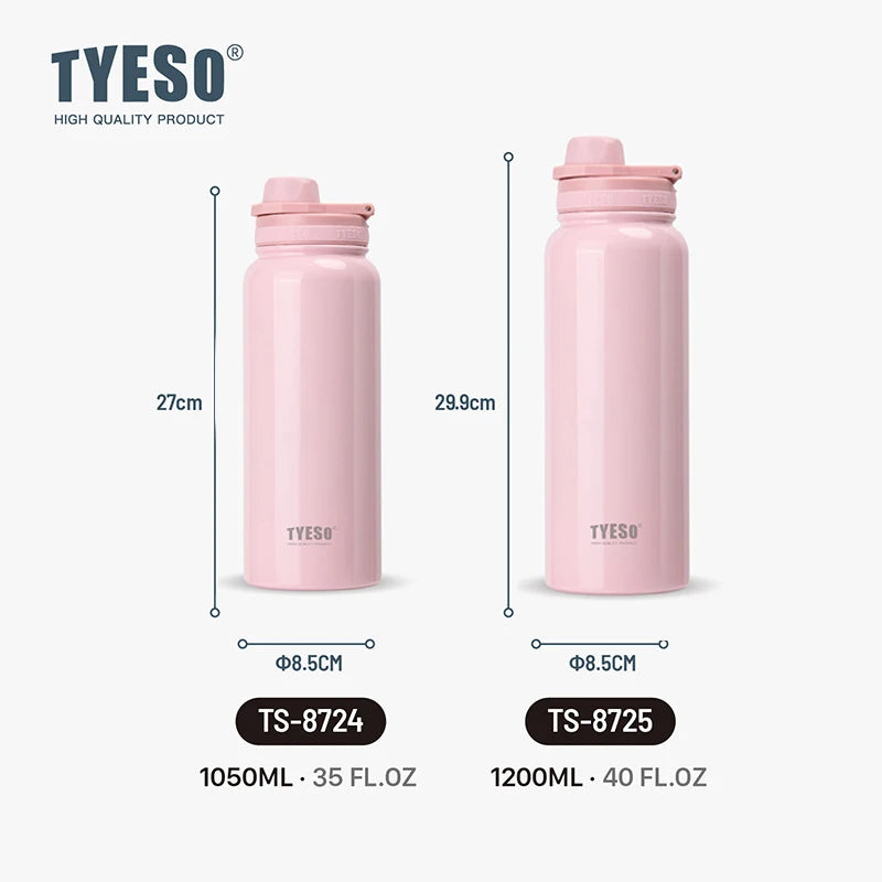Tyeso Thermos Bottle Car Insulated Flask Water Tumbler for Outdoor Sports