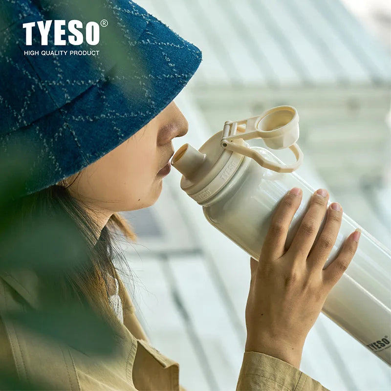 Tyeso Thermos Bottle Car Insulated Flask Water Tumbler for Outdoor Sports