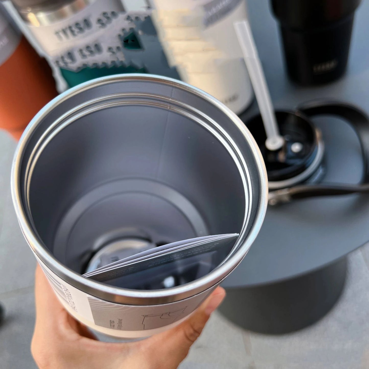 Tyeso Coffee Cup Double-Layer Thermal Water Bottle Insulation And Cold