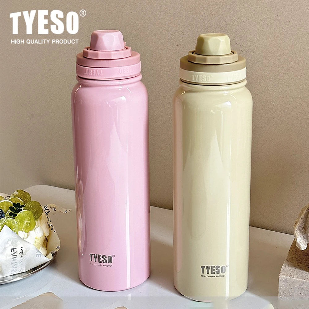 Tyeso Thermos Bottle Car Insulated Flask Water Tumbler for Outdoor Sports