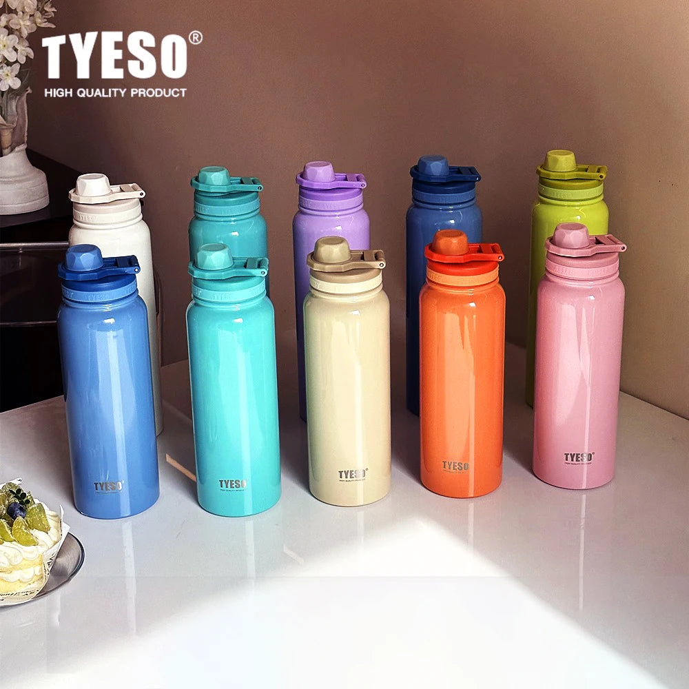 Tyeso Thermos Bottle Car Insulated Flask Water Tumbler for Outdoor Sports