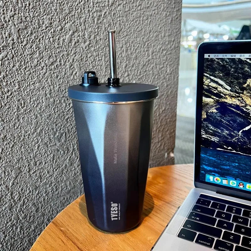 Tyeso 600ml Thermos Water Bottle Stainless Steel Coffee